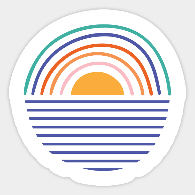 Sunset Sticker by Elizabeth Olwen